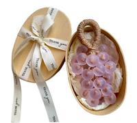 Grape Soap on a Rope Decorative Natural Aroma 25 Grapes Handmade Soap for Men and Women, Hand & Body & Face, Purple, Solid Bars