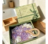 Grape Soap on A Rope Gift Set,Handmade Grapes Cluster Shaped Soaps,Decorative Soaps Bars,DIY Exquisite Home Decor and Gift Choice for Washing Hands and Fresh Air Men Women