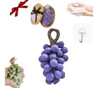 Grape Soap on a Rope, Grape Cluster Soap, Handcrafted Grapes Soaps, Advanced Handmade Soaps, for Face, Body and Hands, Cleansing Moisturizing Skin Care, with Gift Box (40pcs,C)