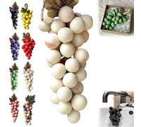 Grape Soap On a Rope, Grape Cluster Soap, Handmade Fruit Grapes Soaps, Fruit Fragrance, Gift Box Packaging, Hanging For Kitchens Or Bathrooms, For Face, Body Shower & Hands, 250g (White)
