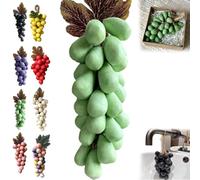 Grape Soap On a Rope, Grape Cluster Soap, Handmade Fruit Grapes Soaps, Fruit Fragrance, Gift Box Packaging, Hanging For Kitchens Or Bathrooms, For Face, Body Shower & Hands, 250g (Green)