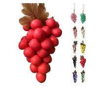 Grape Soap On A Rope, Grape Cluster Soap, Handmade Grapes Shaped Soaps, Natural Cold Process Artisan Soaps for Face, Body & Hands, Unique Gift, Home Decor (Red)