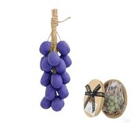 Grape Soap On A Rope, Grape Cluster Soap, Handmade Grapes Shaped Soaps, Natural Face & Body Bath Bunch Soaps for Kitchens Or Bathrooms Faucet, Say Goodbye To The Messy Box, for Men Women