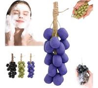 Grape Soap On A Rope,Grape Shaped Cold Processed Soap,Natural Manual Grape Cluster Soap,Decorative Gift For Showers,Baptisms&Home Spa Fresh Air For Men Women,Bar Handmade Infused Natural Fragrance
