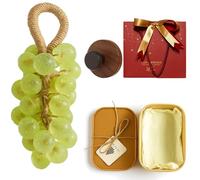 Grape Soap on a Rope, Grape Shaped Soap with Hook, Handmade Crystal Grapes Gentle Cleansing Soaps, Fresh Air, Decorative for Washing Hands and Bath, for Men and Women (Green (jasmine scent))