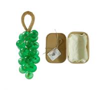 Grape Soap on A Rope, Handcrafted Crystal Grape Soap,Handmade G-rape Cluster Decorative Soaps for Washing Hand Face Body Bath, Natural Fragrance, Gift Choice for Men Women Christmas Birthday (Green1)