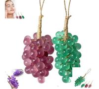 Grape Soap on a Rope,Handcrafted Grape Bunch Soap,Handmade Grapes Cluster Shaped Soaps,Natural Cold Process Artisan Soaps,Lasting Fragrance Christmas Birthday Gift for Men and Women To Hang Decor