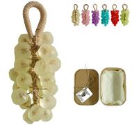 Grape Soap on A Rope, Handcrafted-Grape BunchSoap, Crystal Transparent Decorative Soaps, Moisturizing Essential Oil Grape Soaps, Gift for Bridal Showers, Baptisms & Spa (F)