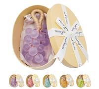 Grape Soap on A Rope, Handcrafted Grape Soap, Decorative Soaps Bars, Cold-Process Soaps for Hand Washing, Lasting Fragrance for Hand Wash, Bath, Fresh Air (Purple (Grape Scent))