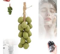 Grape Soap on a Rope, Handcrafted Grapes-Shaped Soaps, Natural Cold Process Artisan Soaps for Face & Body Bath for Shower, Natural Smell, Home Decor, Hanging for Kitchens or Bathrooms