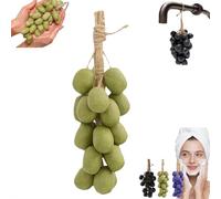 Grape Soap on a Rope, Handcrafted Grapes Soape on a Ropes Bunch Shaped, Natural Cold Process Artisan Soaps for Face, Body Shower & Hands, Unique and Novel Gift