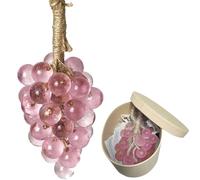 Grape Soap on a Rope - Handmade Aromatic Bar Soap Decorative for Washing Hands and Bath,Handcrafted Grape Bunch S-oap,Cold Process Bath S-oap for Skin Hydration, Gift for Men and Women