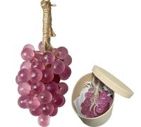 Grape Soap on a Rope - Handmade Aromatic Bar Soap Decorative for Washing Hands and Bath,Handcrafted Grape Bunch S-oap,Cold Process Bath S-oap for Skin Hydration, Gift for Men and Women