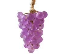 Grape Soap on a Rope Handmade Cold Process Bar with Natural Scents for Bath and Shower Exquisite Grape Cluster Design Decorative Soap for Face Body and Hands Provides Hydration (1, Purple)