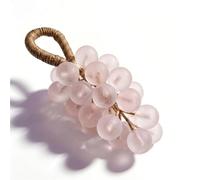 Grape Soap on a Rope,Handmade Crystal Grape Soap Decorative Hanging Bath Soap with Lasting Fragrance, for Shower, Bathroom & Kitchen Decor(Peach2)