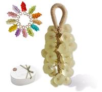 Grape Soap On A Rope, Handmade Crystal Grape Soap, Gentle Cleansing, Moisturizing for Washing Hands&Bath, Decorative Bathroom, Fresh Air(Light Brown)