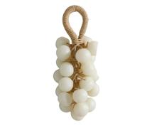 Grape Soap on a Rope, Handmade Crystal Grape Soaps, Gentle Cleansing Soap, Fresh Air, Lasting Fragrance, Decorative for Washing Hands and Bath, for Men and Women (1, White)