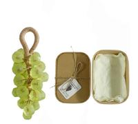 Grape Soap on a Rope,Handmade Crystal Grapes Soap for Hand Washing or Decoration,Fancy Fruit-Shaped,Christmas Hang Decor,DIY Exquisite Home Decor,Washing Hands and Fresh Air Women (Jade Dragon Tea)