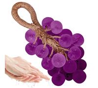 Grape Soap On A Rope - Handmade Crystal Scented Solid Shampoo | Grape Soap With Moisturizing Formula, Body Cleansing, Hand Washing - ņted Só Ôn A Řope | For Women Travel Shower Bath