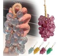 Grape Soap on a Rope, Handmade Decorative Soaps Bars, Natural Cold Process Artisan Soaps, Lasting Fragrance Christmas Birthday Gift (purple)