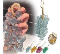 Grape Soap on a Rope, Handmade Decorative Soaps Bars, Natural Cold Process Artisan Soaps, Lasting Fragrance Christmas Birthday Gift (blue with box)