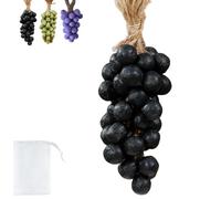 Grape Soap on a Rope, Handmade Grape Cluster Bar, Natural Cold Process Decorative Soap with Scent, for Hand Washing, Fresh Air, Gifts for Men & Women (40, Black)