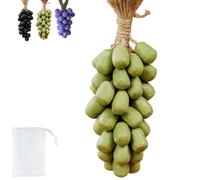Grape Soap on a Rope, Handmade Grape Cluster Bar, Natural Cold Process Decorative Soap with Scent, for Hand Washing, Fresh Air, Gifts for Men & Women (20, Green)