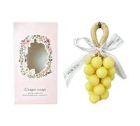 Grape Soap on a Rope, Handmade Grape Cluster Shaped Hand Soap, Aromatic Decorative Bath Bar Fruit Hom Soaps For Washing Hand