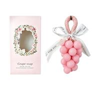 Grape Soap on a Rope, Handmade Grape Cluster Shaped Hand Soap, Aromatic Decorative Fruit Bath Soaps For Washing Hand Bar Hom