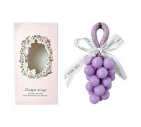Grape Soap on a Rope, Handmade Grape Cluster Shaped Hand Soap, Aromatic Decorative Fruit Soaps Bar for Washing Hand Bath Home,Practical Gift for Home Decor Enthusiasts and Travel Use