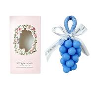 Grape Soap on a Rope, Handmade Grape Cluster Shaped Hand Soap, Aromatic Decorative Fruit Soaps Hand Hom For Washing Bar Bath
