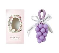 Grape Soap on a Rope, Handmade Grape Cluster Shaped Hand Soap, Aromatic Decorative Soaps Bath Fruit Bar Hom For Washing Hand
