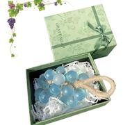 Grape Soap on a Rope, Handmade Grape Cluster Shaped Soap, Natural Grapes Extract Hanging Fruit Soap for Bath, Hand Wash & Gifting (Blue)
