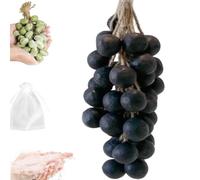 Grape Soap on a Rope, Handmade Grape Cluster Soap Bar, Natural Scented Moisturising for Face, Body & Hands, Decorative Artisan Gift for Men and Women (20, Black)