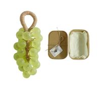 Grape Soap on a Rope, Handmade Grape Cluster Soap Bar with Refreshing Scent, Decorative Artisan Soaps for Hand and Body, Natural Gentle Cleanser Gift for Men and Women (1, Green-A)