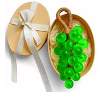 Grape Soap On A Rope, Handmade Grape Cluster Soap, Natural Cold Process Artisan Soaps for Hand Face (Green,Gift box)
