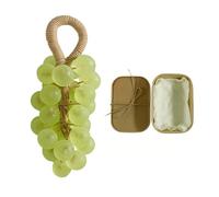 Grape Soap on a Rope,Handmade Grapes Cluster Shaped Soaps,Decorative & Aromatic Artisan Bar,Cold Process Bath Soap,Lasting Fragrance,Natural Gentle Formula, for Men and Women (Green)