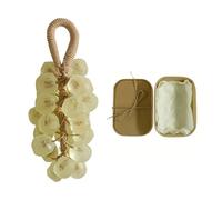 Grape Soap on a Rope,Handmade Grapes Cluster Shaped Soaps,Decorative & Aromatic Artisan Bar,Cold Process Bath Soap,Lasting Fragrance,Natural Gentle Formula, for Men and Women (White)