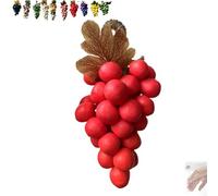 Grape Soap on a Rope, Handmade Grapes-Shaped Soaps,for Face, Body Shower & Hands, Decorative Soap Bars, Exquisite Home Decor and Gift Choice (Red (42Grapes) Plum flavor)