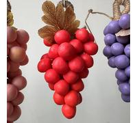 Grape Soap On A Rope, Handmade Grapes Shaped Soaps, Grape Cluster Soap, Handmade with Fresh Vine Grape's Essence, Natural Facial and Body Bath Soap Bundle (Red)