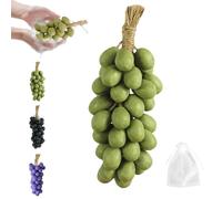 Grape Soap On A Rope,Handmade Grapes-Shaped Soaps, Natural Cold Process Artisan Soaps, Handmade DIY Exquisite Home Decor and Gift Choice for Washing Hands and Fresh Air Women Men-40-Green