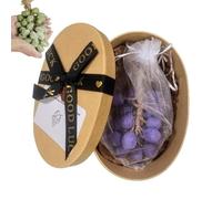 Grape Soap on a Rope, Natural Manual Grape Cluster Soap for Men Women, Decorative Gift For Showers, Baptisms & Home Spa Fresh Air (Purple-40Pcs+Box)