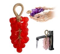 Grape Soap on a Rope, Personalized Original Handmade Crystal Grape Soap 2026 New Unique Decorative Bathsoap Cluster Hand Soap Washing Hands and Fresh Air Scented Gift for Bathroom (Rose)