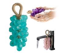 Grape Soap on a Rope, Personalized Original Handmade Crystal Grape Soap 2026 New Unique Decorative Bathsoap Cluster Hand Soap Washing Hands and Fresh Air Scented Gift for Bathroom (Tea tree)