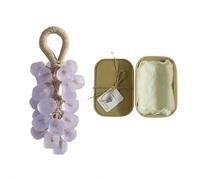 Grape Soap on A Rope, Personalized Original Handmade Crystal Grape Soap, Grapes Bunch Shaped Soaps With Gift Box, Decorative Soaps Bars, for Washing Hands And Fresh Air Men Women (Style J)