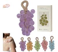 Grape Soap on a Rope with Box - Handmade Grape Cluster Soap for Hand Face,Decorative Soaps Bars for Home Décor, Lasting Fragrance Christmas Birthday Gifts for Washing Hands and Fresh Air (purple)