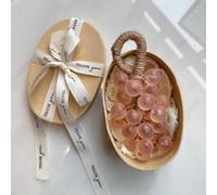 Grape Soap on Rope - Handmade Grape Soap for Shower & Bath, Gentle Cleansing, Nourishing Plant Oils, Convenient Hanging Cord (1, Pink + Gift Box)