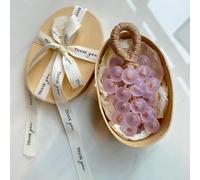 Grape Soap on Rope - Handmade Grape Soap for Shower & Bath, Gentle Cleansing, Nourishing Plant Oils, Convenient Hanging Cord (1, Purple + Gift Box)