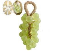 Grape Soaps, Personalized Original Handmade Crystal Grape Soap Gentle Cleansing Soap on A Rope, Scented Handmade Household Soaps with Long-lasting Fragrance, with Elegant Gift Box (Grape green)