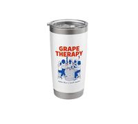 Grape Therapy Better Than Couch Session Barrel Art Stainless Steel Insulated Tumbler